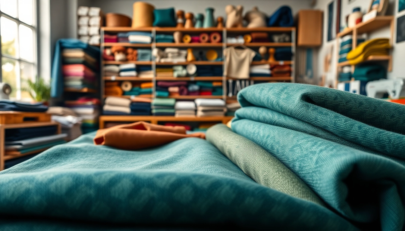 Punta di Roma stoffen in een professionele textielstudio, met een focus op rijke texturen en kleuren.